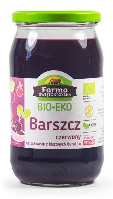 BARSZCZ CZERWONY NA ZAKWASIE Z BURAKÓW KISZONYCH BEZGLUTENOWY BIO 720 ml (SŁOIK) - FARMA ŚWIĘTOKRZYSKA FARMA ŚWIĘTOKRZYSKA (przetwory) BARSZCZ CZERWONY NA ZAKWASIE Z BURAKÓW KISZONYCH BEZGLUTENOWY BIO 720 ml (SŁOIK) - FARMA ŚWIĘTOKRZYSKA FARMA ŚWIĘTOKRZYSKA (przetwory)