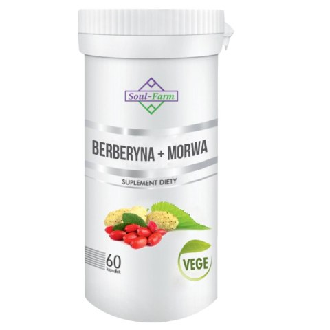 BERBERYNA + MORWA BIAŁA EKSTRAKT 60 KAPSUŁEK - SOUL FARM SOUL FARM (witaminy i ekstrakty) BERBERYNA + MORWA BIAŁA EKSTRAKT 60 KAPSUŁEK - SOUL FARM SOUL FARM (witaminy i ekstrakty)