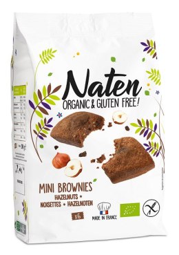 CIASTKA BROWNIES Z CZEKOLADĄ I ORZECHAMI LASKOWYMI BEZGLUTENOWE BIO 170 g - NATEN NATEN (ciastka bezglutenowe)