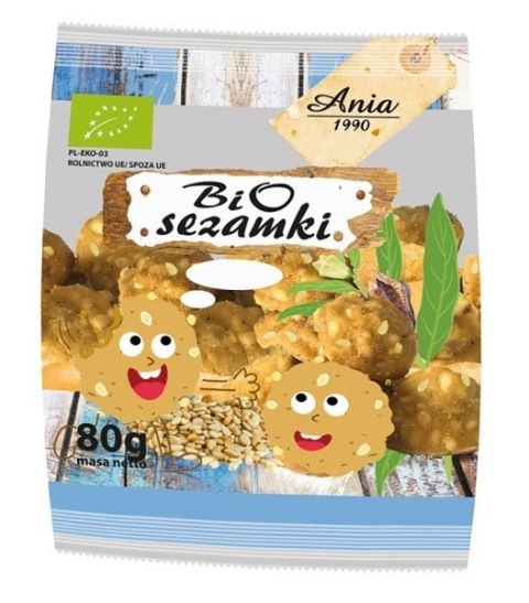CIASTKA Z SEZAMEM BIO 80 g - BIO ANIA BIO ANIA (ciastka, muffiny, wafle) CIASTKA Z SEZAMEM BIO 80 g - BIO ANIA BIO ANIA (ciastka, muffiny, wafle)