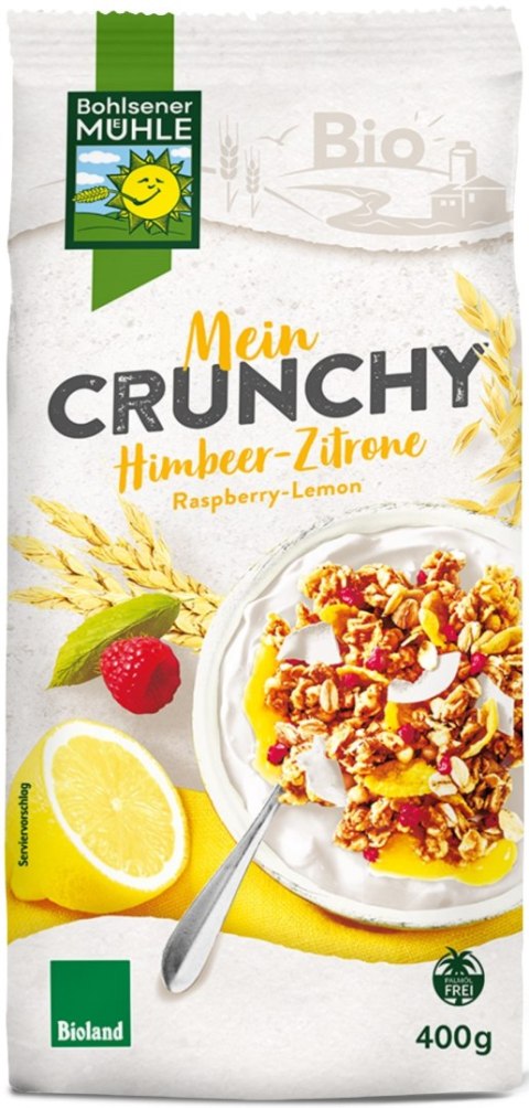 CRUNCHY JOGURTOWO - CYTRYNOWE Z MALINAMI BIO 400 g - BOHLSENER MUEHLE BOHLSENER MUEHLE (crunchy) CRUNCHY JOGURTOWO - CYTRYNOWE Z MALINAMI BIO 400 g - BOHLSENER MUEHLE BOHLSENER MUEHLE (crunchy)