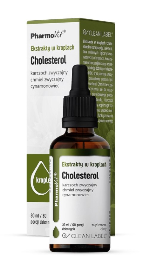 EKSTRAKTY W KROPLACH NA PRAWIDŁOWY POZIOM CHOLESTEROLU BEZGLUTENOWE 30 ml - PHARMOVIT (CLEAN LABEL) PHARMOVIT (suplementy diety) EKSTRAKTY W KROPLACH NA PRAWIDŁOWY POZIOM CHOLESTEROLU BEZGLUTENOWE 30 ml - PHARMOVIT (CLEAN LABEL) PHARMOVIT (suplementy diety)
