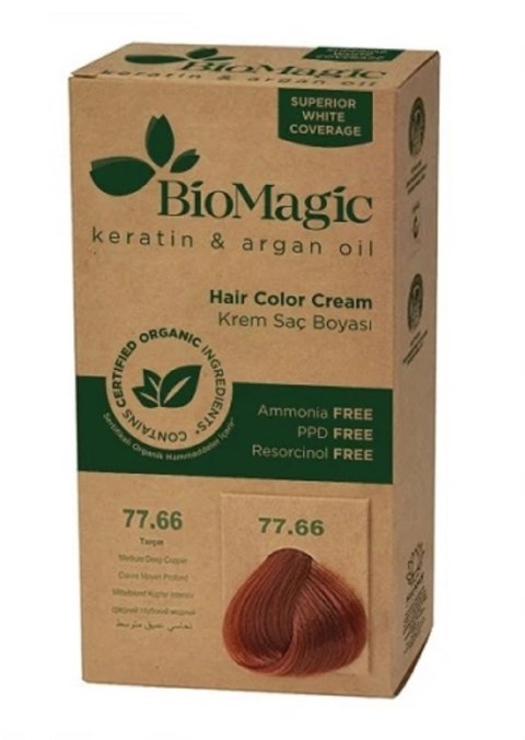 FARBA DO WŁOSÓW ŚREDNIO CIEMNA MIEDŹ (77.66) 250 g - BIOMAGIC BIOMAGIC (farby do włosów) FARBA DO WŁOSÓW ŚREDNIO CIEMNA MIEDŹ (77.66) 250 g - BIOMAGIC BIOMAGIC (farby do włosów)