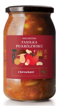 FASOLKA PO KRÓLEWSKU Z BOROWIKAMI BIO 900 ml - DELIKATNA DELIKATNA (kombucha, kimchi, zakwas)