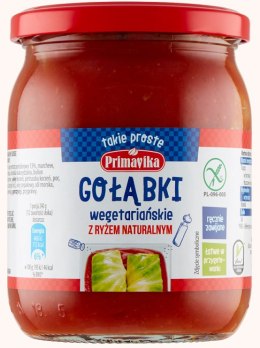 GOŁĄBKI WEGAŃSKIE Z RYŻEM I PIECZARKAMI W SOSIE POMIDOROWYM BEZGLUTENOWE 480 g - PRIMAVIKA PRIMAVIKA (przetwory i pasty vege)