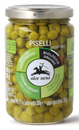 GROSZEK ZIELONY W ZALEWIE BIO 300 g (200 g) (SŁOIK) - ALCE NERO ALCE NERO (włoskie produkty)