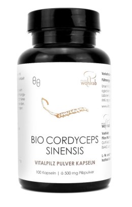 GRZYBY CORDYCEPS SINENSIS BIO (500 mg) 100 KAPSUŁEK - PILZE WOHLRAB PILZE WOHLRAB (grzyby w kapsułkach)