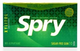 GUMA DO ŻUCIA Z KSYLITOLEM O SMAKU MIĘTY KĘDZIERZAWEJ BEZGLUTENOWA (10 szt.) 12 g - SPRY SANTINI (ksylitol, gumy do żucia SPRY)