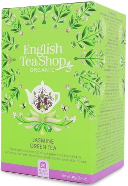 HERBATA ZIELONA Z JAŚMINEM I DZIKIM BZEM BIO (20 x 2 g) 40 g - ENGLISH TEA SHOP ORGANIC ENGLISH TEA SHOP ORGANIC (herbaty)