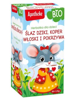 HERBATKA DLA DZIECI - ŚLAZ DZIKI, KOPER WŁOSKI I POKRZYWA BIO (20 x 1,5 g) 30 g - APOTHEKE APOTHEKE (herbatki dla dzieci, dorosłych, błonnik