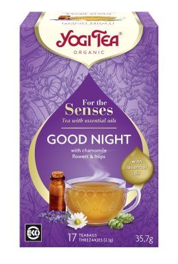 HERBATKA DLA ZMYSŁÓW NA DOBRANOC Z OLEJKIEM LAWENDOWYM (FOR THE SENSES GOOD NIGHT) BIO (17 x 2,1 g) 35,7 g - YOGI TEA YOGI TEA (herbaty i herbatki)
