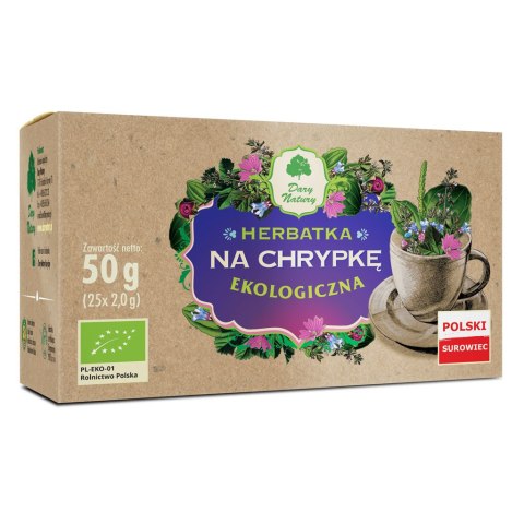 HERBATKA NA CHRYPKĘ BIO (25 x 2 g) 50 g - DARY NATURY DARY NATURY - herbatki HERBATKA NA CHRYPKĘ BIO (25 x 2 g) 50 g - DARY NATURY DARY NATURY - herbatki