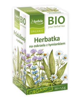 HERBATKA NA OSKRZELA Z TYMIANKIEM BIO (20 x 1,5 g) 30 g - APOTHEKE APOTHEKE (herbatki dla dzieci, dorosłych, błonnik