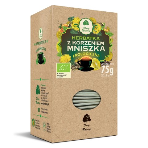 HERBATKA Z KORZENIEM MNISZKA BIO (25 x 3 g) 75 g - DARY NATURY DARY NATURY - herbatki HERBATKA Z KORZENIEM MNISZKA BIO (25 x 3 g) 75 g - DARY NATURY DARY NATURY - herbatki