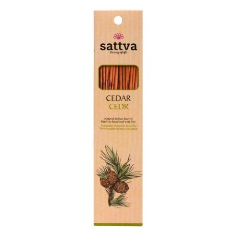 KADZIDŁO INDYJSKIE CEDR (15 szt.) 30 g - SATTVA (WELLNESS) SATTVA (kadzidła, kosmetyki) KADZIDŁO INDYJSKIE CEDR (15 szt.) 30 g - SATTVA (WELLNESS) SATTVA (kadzidła, kosmetyki)
