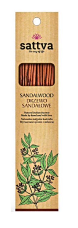 KADZIDŁO INDYJSKIE DRZEWO SANDAŁOWE (15 szt.) 30 g - SATTVA (WELLNESS) SATTVA (kadzidła, kosmetyki)