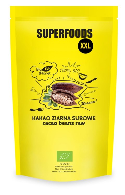 KAKAO ZIARNA SUROWE BIO 600 g - BIO PLANET BIO PLANET - seria SUPERFOODS KAKAO ZIARNA SUROWE BIO 600 g - BIO PLANET BIO PLANET - seria SUPERFOODS