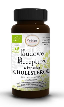 KAPSUŁKI NA PRAWIDŁOWY POZIOM CHOLESTEROLU BIO (60 szt.) 28,8 g - MIR-LEK (LUDOWE RECEPTURY) MIR-LEK (suplementy diety)