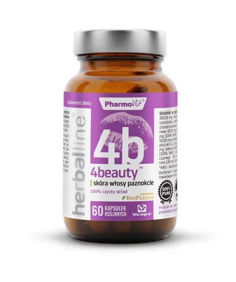 KAPSUŁKI NA SKÓRĘ, WŁOSY I PAZNOKCIE (4BEAUTY) BEZGLUTENOWE 60 szt. - PHARMOVIT (HERBALLINE) PHARMOVIT (suplementy diety) KAPSUŁKI NA SKÓRĘ, WŁOSY I PAZNOKCIE (4BEAUTY) BEZGLUTENOWE 60 szt. - PHARMOVIT (HERBALLINE) PHARMOVIT (suplementy diety)