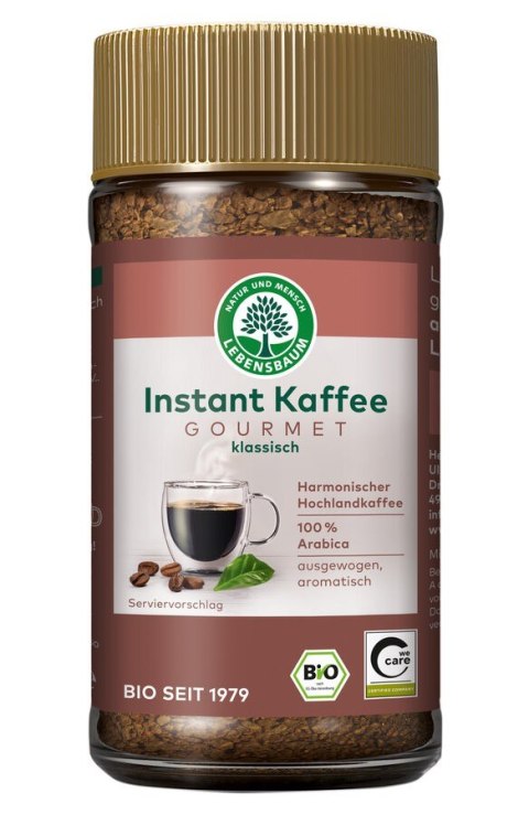 KAWA ROZPUSZCZALNA LIOFILIZOWANA ARABICA GOURMET 100 % BIO 100 g - LEBENSBAUM LEBENSBAUM (przyprawy, herbaty, kawy) KAWA ROZPUSZCZALNA LIOFILIZOWANA ARABICA GOURMET 100 % BIO 100 g - LEBENSBAUM LEBENSBAUM (przyprawy, herbaty, kawy)