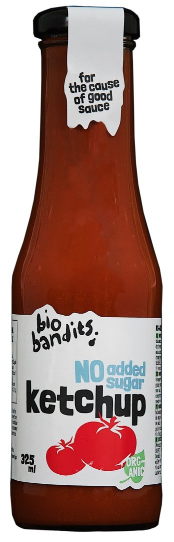 KETCHUP BEZ DODATKU CUKRÓW BIO 325 ml - BIO BANDITS BIO BANDITS (dressingi, sosy, majonezy) KETCHUP BEZ DODATKU CUKRÓW BIO 325 ml - BIO BANDITS BIO BANDITS (dressingi, sosy, majonezy)