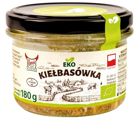 KIEŁBASÓWKA BIO 180 g - SMAK EKO SMAK EKO (słoiki mięsne, smalec, pasztet) KIEŁBASÓWKA BIO 180 g - SMAK EKO SMAK EKO (słoiki mięsne, smalec, pasztet)
