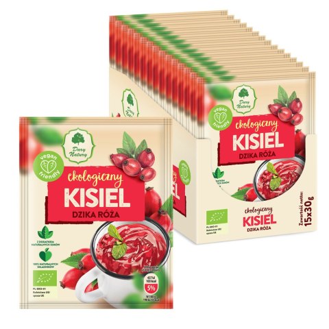 KISIEL INSTANT DZIKA RÓŻA BEZGLUTENOWY BIO 30 g - DARY NATURY DARY NATURY - inne KISIEL INSTANT DZIKA RÓŻA BEZGLUTENOWY BIO 30 g - DARY NATURY DARY NATURY - inne