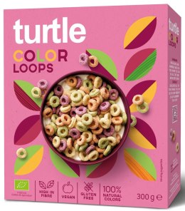 KÓŁKA ZBOŻOWE KOLOROWE BEZGLUTENOWE BIO 300 g - TURTLE TURTLE (owsianki, płatki)