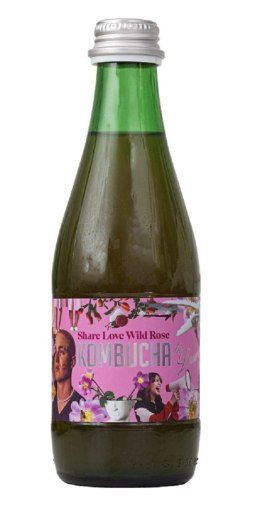 KOMBUCHA Z SOKIEM Z DZIKIEJ RÓŻY (SHARE LOVE WILD ROSE) BIO 330 ml - KOMBUCHA BY LAURENT KOMBUCHA BY LAURENT (kombucha)
