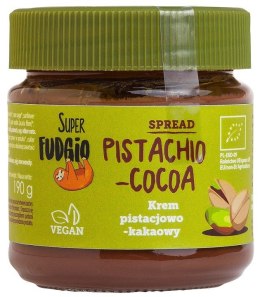 KREM PISTACJOWO - KAKAOWY BEZGLUTENOWY BIO 190 g - ME GUSTO (SUPER FUDGIO) ME GUSTO (krówki wegańskie, czekolady, wafelki)