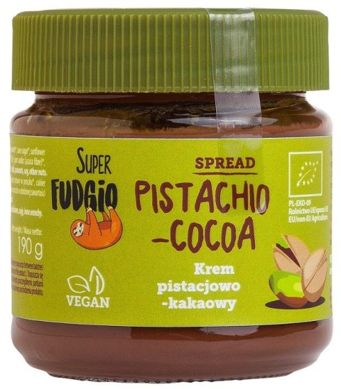 KREM PISTACJOWO - KAKAOWY BEZGLUTENOWY BIO 190 g - ME GUSTO (SUPER FUDGIO) ME GUSTO (krówki wegańskie, czekolady, wafelki) KREM PISTACJOWO - KAKAOWY BEZGLUTENOWY BIO 190 g - ME GUSTO (SUPER FUDGIO) ME GUSTO (krówki wegańskie, czekolady, wafelki)