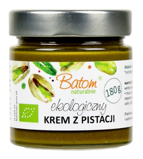 KREM Z PISTACJI 100 % BIO 180 g - BATOM BATOM (oleje, soki, sole kąpielowe) KREM Z PISTACJI 100 % BIO 180 g - BATOM BATOM (oleje, soki, sole kąpielowe)