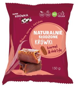 KRÓWKI SŁODZONE AGAWĄ I DAKTYLAMI BEZMLECZNE BEZGLUTENOWE BIO 150 g - ME GUSTO (SUPER KRÓWKA) ME GUSTO (krówki wegańskie, czekolady, wafelki)