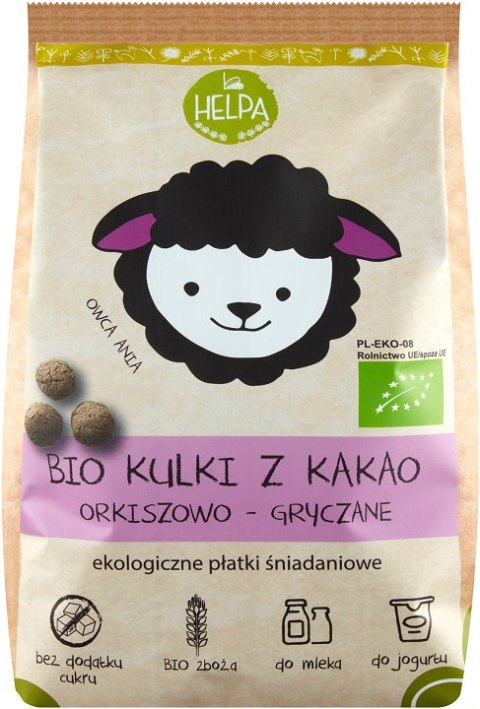 KULKI ORKISZOWO - GRYCZANE Z KAKAO BEZ DODATKU CUKRÓW BIO 160 g - HELPA HELPA (kaszki) KULKI ORKISZOWO - GRYCZANE Z KAKAO BEZ DODATKU CUKRÓW BIO 160 g - HELPA HELPA (kaszki)