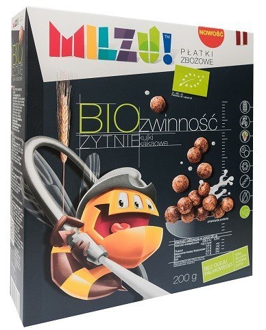 KULKI ŻYTNIO - OWSIANE KAKAOWE "ZWINNOŚĆ" BIO 200 g - MILZU MILZU (płatki śniadaniowe, chrupki) KULKI ŻYTNIO - OWSIANE KAKAOWE "ZWINNOŚĆ" BIO 200 g - MILZU MILZU (płatki śniadaniowe, chrupki)