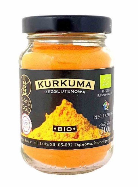 KURKUMA MIELONA BEZGLUTENOWA BIO 100 g - PIĘĆ PRZEMIAN PIĘĆ PRZEMIAN (produkty spożywcze) KURKUMA MIELONA BEZGLUTENOWA BIO 100 g - PIĘĆ PRZEMIAN PIĘĆ PRZEMIAN (produkty spożywcze)