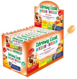 LIZAK O SMAKU MANGO Z WITAMINĄ D I C BEZGLUTENOWY 6 g - MNIAM MNIAM STARPHARMA MNIAM MNIAM STARPHARMA (lizaki)