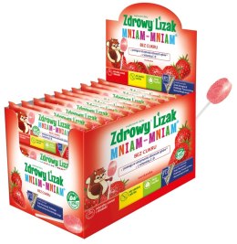 LIZAK O SMAKU TRUSKAWKOWYM Z WITAMINĄ D I C BEZGLUTENOWY 6 g - MNIAM MNIAM STARPHARMA MNIAM MNIAM STARPHARMA (lizaki)