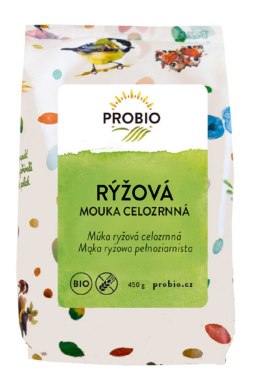 MĄKA RYŻOWA PEŁNOZIARNISTA BEZGLUTENOWA BIO 450 g - PROBIO PROBIO (mieszanki do wypieków, mąki)