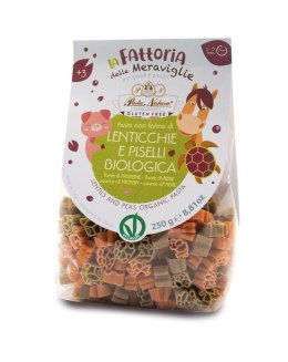 MAKARON (Z SOCZEWICY I GROSZKU) DLA DZIECI ZWIERZĘTA BEZGLUTENOWY BIO 250 g - PASTA NATURA PASTA NATURA (makarony bezglutenowe)