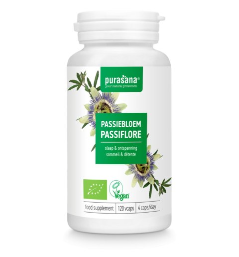 MĘCZENNICA CIELISTA (PASSIFLORA) BIO (125 mg) 120 KAPSUŁEK - PURASANA PURASANA (suplementy diety) MĘCZENNICA CIELISTA (PASSIFLORA) BIO (125 mg) 120 KAPSUŁEK - PURASANA PURASANA (suplementy diety)