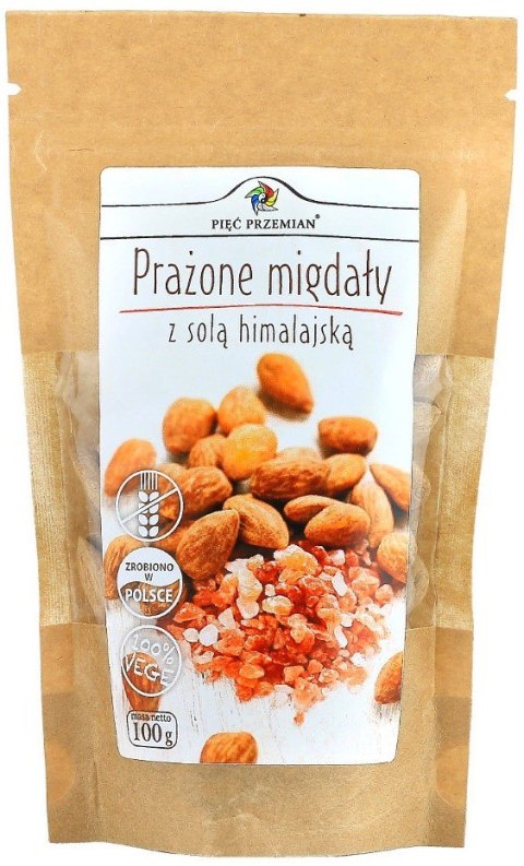 MIGDAŁY PRAŻONE Z SOLĄ KŁODAWSKĄ BEZGLUTENOWE 100 g - PIĘĆ PRZEMIAN PIĘĆ PRZEMIAN (produkty spożywcze) MIGDAŁY PRAŻONE Z SOLĄ KŁODAWSKĄ BEZGLUTENOWE 100 g - PIĘĆ PRZEMIAN PIĘĆ PRZEMIAN (produkty spożywcze)