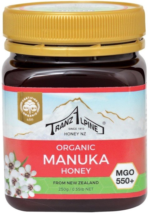 MIÓD MANUKA MGO 550+ BIO 250 g - TRANZALPINE TRANZALPINE (miód manuka) MIÓD MANUKA MGO 550+ BIO 250 g - TRANZALPINE TRANZALPINE (miód manuka)