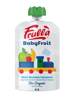 MUS JABŁKO - BANAN - MALINA BEZ DODATKU CUKRÓW BEZGLUTENOWY OD 6 MIESIĄCA BIO 100 g - FRULLA (NATURA NUOVA) NATURA NUOVA (musy owocowe)