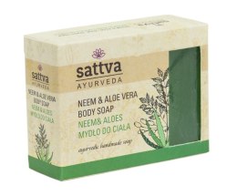MYDŁO W KOSTCE DO CIAŁA NEEM I ALOES 125 g - SATTVA (AYURVEDA) SATTVA (kadzidła, kosmetyki)