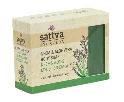 MYDŁO W KOSTCE DO CIAŁA NEEM I ALOES 125 g - SATTVA (AYURVEDA) SATTVA (kadzidła, kosmetyki) MYDŁO W KOSTCE DO CIAŁA NEEM I ALOES 125 g - SATTVA (AYURVEDA) SATTVA (kadzidła, kosmetyki)