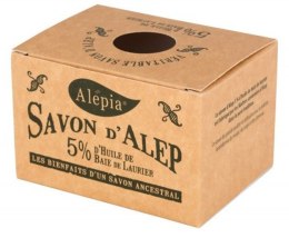 MYDŁO Z ALEPPO W KOSTCE Z OLEJEM LAUROWYM 5 % 190 g - ALEPIA ALEPIA (mydła, orzechy piorące, ałun)