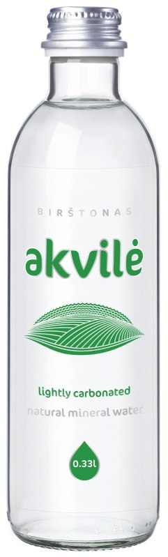 NATURALNA WODA MINERALNA LEKKO GAZOWANA 330 ml (SZKŁO) - AKVILE AKVILE (wody mineralne)