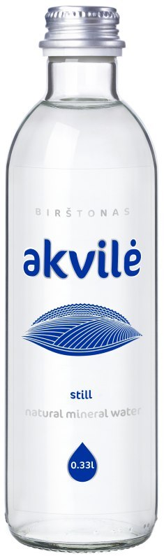 NATURALNA WODA MINERALNA NIEGAZOWANA 330 ml (SZKŁO) - AKVILE AKVILE (wody mineralne)
