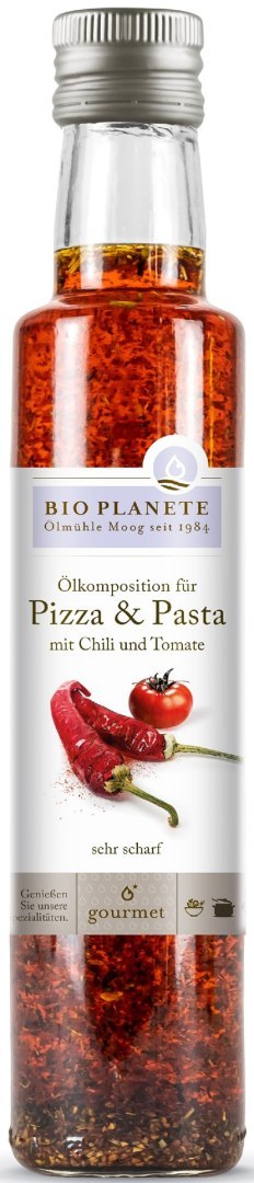OLEJ DO PIZZY I MAKARONU O SMAKU CHILI I POMIDORA BIO 250 ml - BIO PLANETE BIO PLANETE (oleje i oliwy)